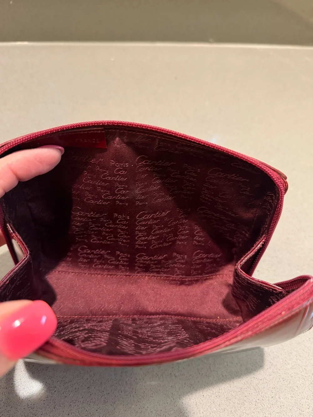 Vintage Cartier “Happy Birthday” Cosmetic Bag/Pouch